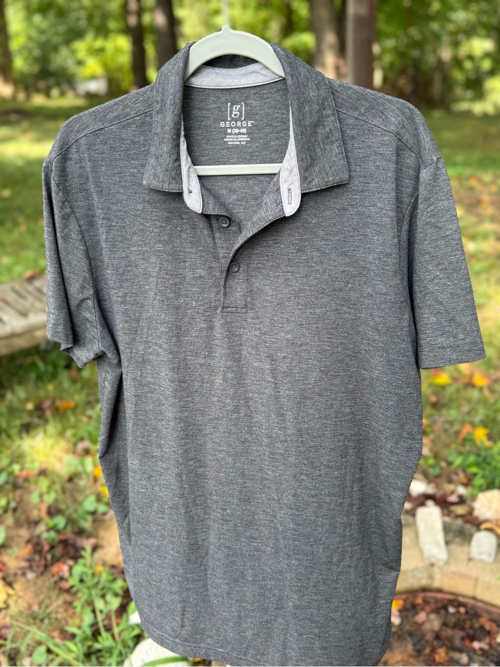 George Men’s Heather Charcoal Polo Shirt